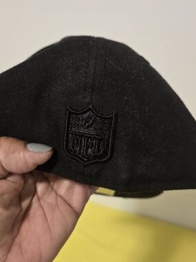 Black NFL Embroidered Fitted Cap - Men's Accessory